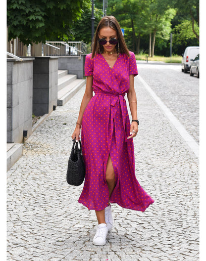 Alina – Floral Wrap Midi Dress